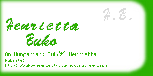 henrietta buko business card